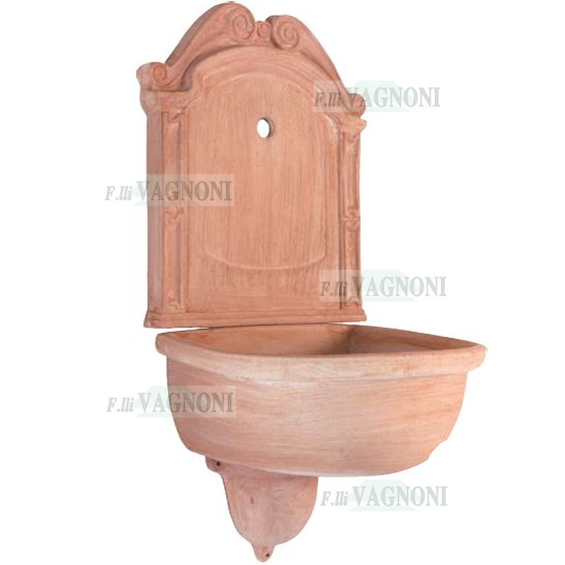 FONTANA PROFONDA LISCIA SOSPESA IN TERRACOTTA